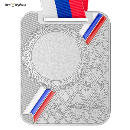 Медаль MZP 549-65/SM (65х48мм, D-25мм, s-2,5мм) с лентой