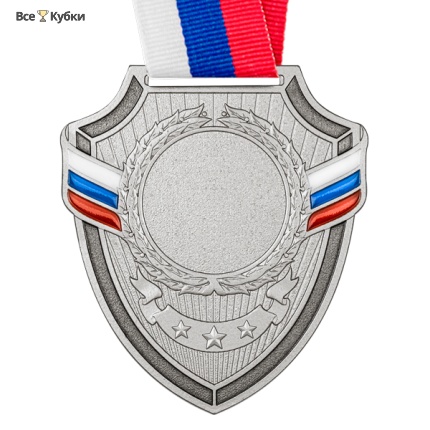 Медаль MZP 558-65/SM (56х65мм, D-25мм, s-2мм) с лентой