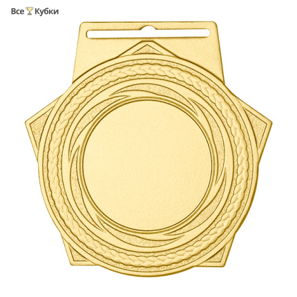 Медаль MZP 504-50/GM (50х55мм, D-25мм, s-2 мм)