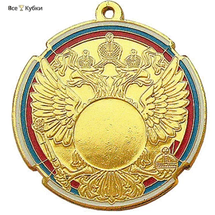 Медаль MD Rus.70/G (D-70 мм, D-25 мм, s-3 мм)