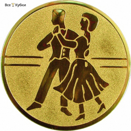 Эмблема D1-A24/G спортивно-бальные танцы (D-25 мм)