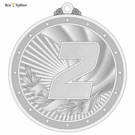 Медаль MZP 31-70/SM 2 место (D-70мм, s-2,5мм)