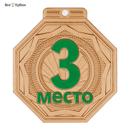 Медаль MZP 506-55/BM 3 место (50х55мм, s-2 мм)