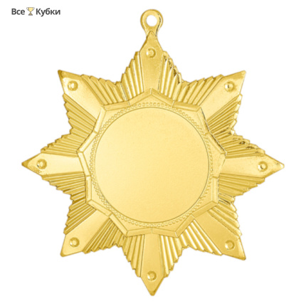 Медаль MZ 132-60/G (60х60мм, D-25мм, s-2мм)