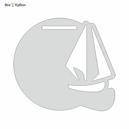 Заготовка медали MZP 817-87/SM под сублимацию (87,7х80 мм, s-2 мм)